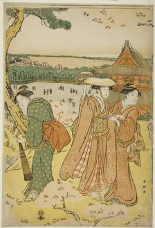 Viewing Cherry Blossoms at Ueno, c. 1780/1801. Creator: Katsukawa Shuncho
