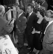 Viewing new barbeque ovens, Wilsic, near Doncaster, South Yorkshire, 1961. Creator: Michael Walters