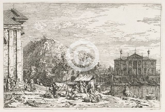 Views: A City Beyond a River, 1735-1746. Creator: Antonio Canaletto (Italian, 1697-1768).