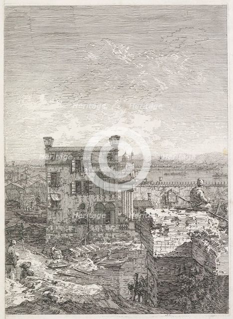 Views: A House Surrounded by Six Columns, 1735-1746. Creator: Antonio Canaletto (Italian, 1697-1768).