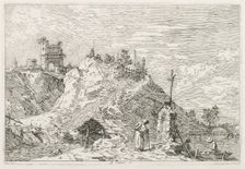 Views: A Pilgrim at Prayer, 1735-1746. Creator: Antonio Canaletto (Italian, 1697-1768)