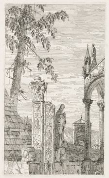 Views: Fragments of Sculpture, 1735-1746. Creator: Antonio Canaletto (Italian, 1697-1768)