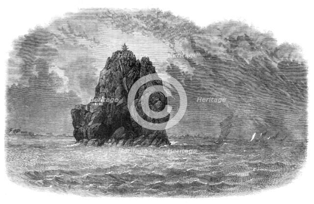 Views in China: the Little Orphan Rock, on the River Yang-Tze-Kiang, 1864. Creator: Unknown.
