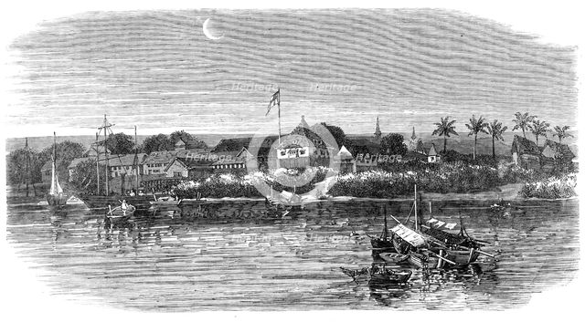 Views in Borneo: Kucking Fort, Sarawak, 1864. Creator: Unknown.