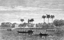 Views in Dutch Guiana: Government-House-Square, Paramaribo, Surinam, 1864. Creator: Mason Jackson