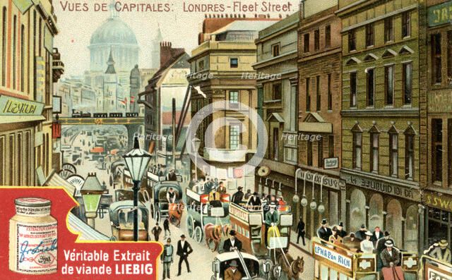 Views of Capitals: Fleet Street, London, c1900. Artist: Unknown