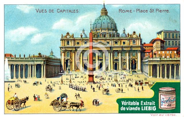 Views of Capitals: St Peter's Square, Rome, c1900. Artist: Unknown