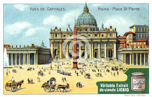 Views of Capitals: St Peter's Square, Rome, c1900. Artist: Unknown