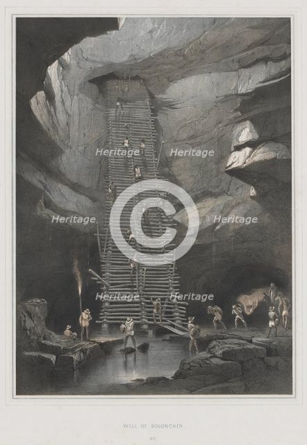 Views of Ancient Monuments in Central America, Chiapas and Yucatan, Pl. 20: Well of Bolonchen, 1844. Creator: Frederick Catherwood (British, 1799-1854).