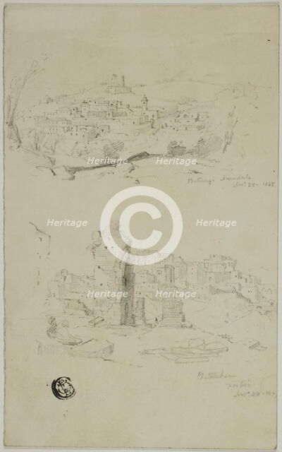 Views of Bethany and Bethlehem, 19th century. Creator: Unknown.