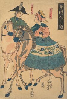 Views of Foreigners (Gaikokujin no zu), 1861. Creator: Utagawa Yoshitomi
