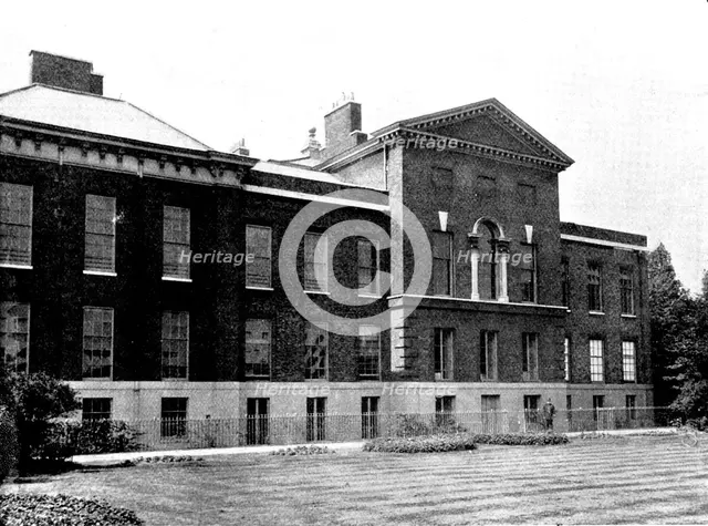 Views of Kensington Palace...on the extreme right...is the room in which the Queen was born, 1898. Creator: Lascelles.