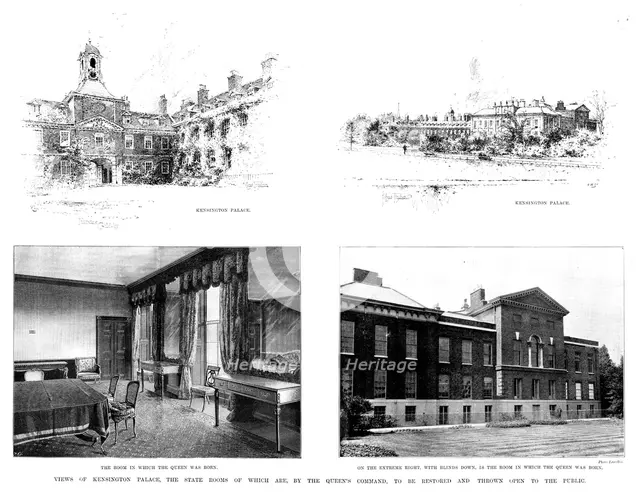 Views of Kensington Palace...to be restored and thrown open to the public, 1898. Creators: Carl Hentschel, P Naumann.