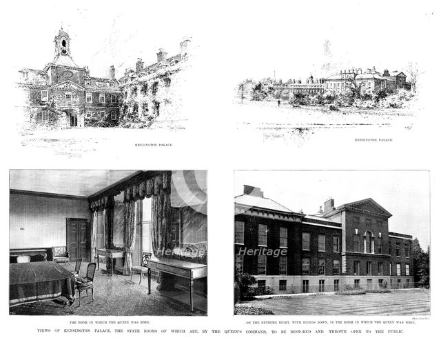 Views of Kensington Palace...to be restored and thrown open to the public, 1898. Creators: Carl Hentschel, P Naumann.