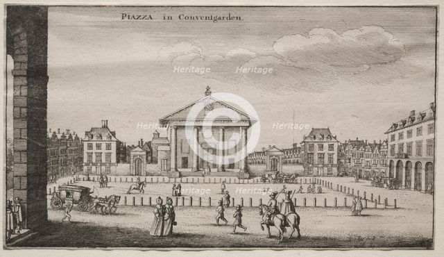 Views of London: The Piazza in Covent Garden. Creator: Wenceslaus Hollar (Bohemian, 1607-1677).