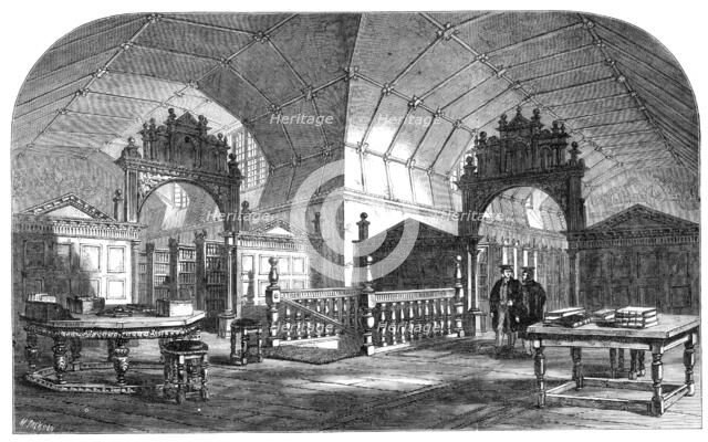 Views of Merton College, Oxford: the Library, 1864. Creator: Mason Jackson.