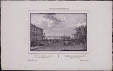 Views of Saint Petersburg. The Trinity Bridge, 1833. Artist: Sadovnikov, Vasily Semyonovich (1800-1879)