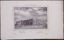 Views of Saint Petersburg. View of the Senate building from the Saint Isaac's Bridge, 1833. Artist: Sadovnikov, Vasily Semyonovich (1800-1879)
