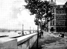 Views of St. Thomas's Hospital: the terrace of the hospital, 1895. Creator: George Meisenbach