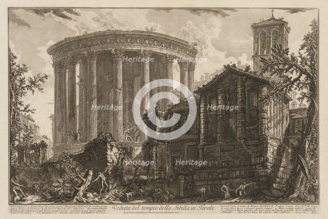 Views of Rome: Temple of the Sibyl at Tivoli. Creator: Giovanni Battista Piranesi (Italian, 1720-1778).