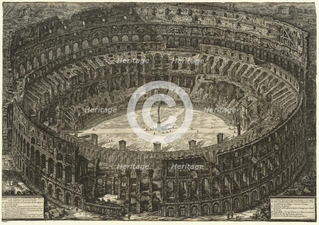 Views of Rome: The Colosseum, 1776. Creator: Giovanni Battista Piranesi (Italian, 1720-1778).