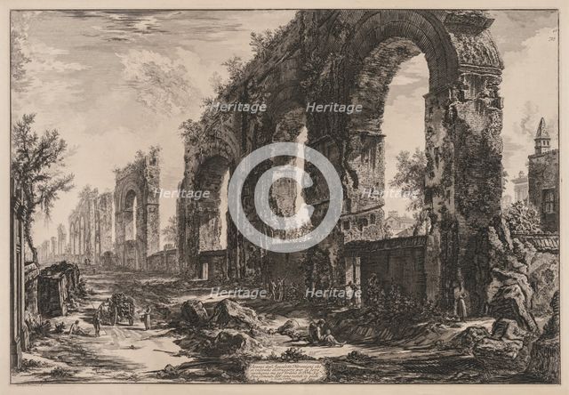 Views of Rome: The Aquaduct of Nero, 1775. Creator: Giovanni Battista Piranesi (Italian, 1720-1778).