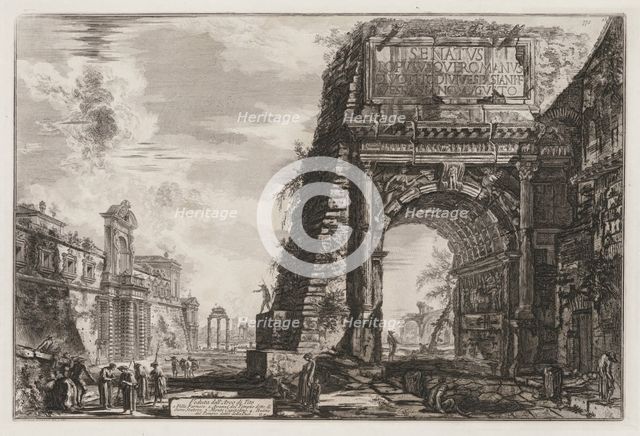 Views of Rome: The Arch or Titus, 1776. Creator: Giovanni Battista Piranesi (Italian, 1720-1778).
