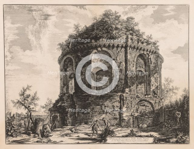 Views of Rome: The So-called Tempio della Tosse, near Tivoli, 1763. Creator: Giovanni Battista Piranesi (Italian, 1720-1778).