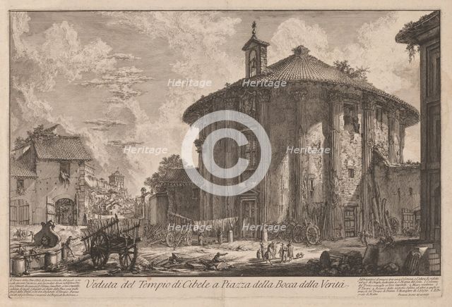 Views of Rome: The Temple of Portunus (?), 1758. Creator: Giovanni Battista Piranesi (Italian, 1720-1778).