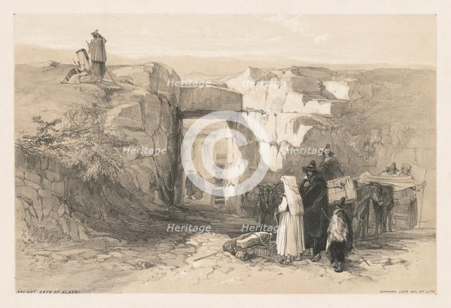 Views of Rome and Its Environs: Ancient Gate of Alatri, 1841. Creator: Edward Lear (British, 1812-1888).