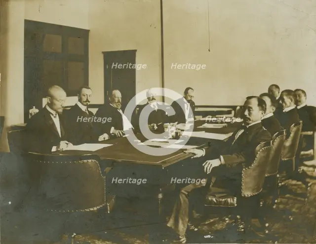 Views of the peace conference in session, 1905. Creator: Unknown.