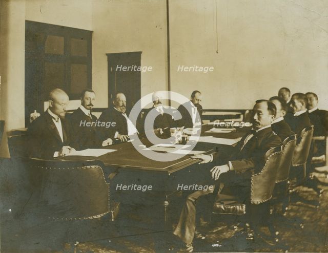 Views of the peace conference in session, 1905. Creator: Unknown.