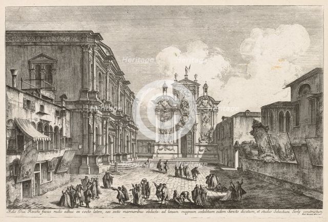 Views of Venice: Campo S. Rocco, 1741. Creator: Michele Marieschi (Italian, 1710-1743).