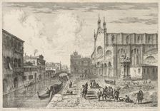 Views of Venice: Campo S. S. Giovanni e Paolo, 1741. Creator: Michele Marieschi (Italian, 1710-1743)