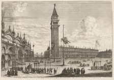 Views of Venice: Piazza and Piazzetta, 1741. Creator: Michele Marieschi (Italian, 1710-1743)