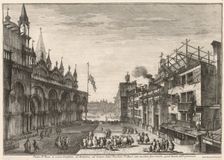 Views of Venice: Piazzetta S. Basso, 1741. Creator: Michele Marieschi (Italian, 1710-1743)