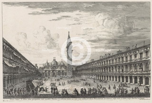 Views of Venice: Piazzo S. Marco, 1741. Creator: Michele Marieschi (Italian, 1710-1743).