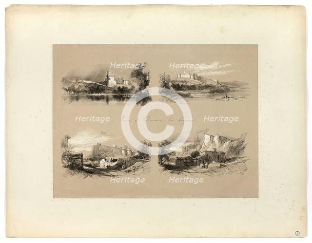 Views of Villenueve les Avignon, from Picturesque Selections, c. 1860. Creator: James Duffield Harding.