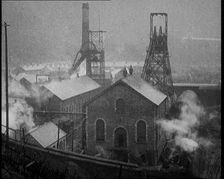 Views Over an Industrial Site in the United Kingdom. Chimney Stacks Are Smoking, 1921. Creator: British Pathe Ltd