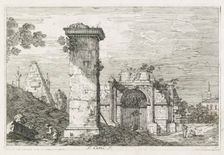 Views: Le Pilier isolè, 1735-1746. Creator: Antonio Canaletto (Italian, 1697-1768)