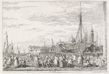 Views: The Market on the Molo, 1735-1746. Creator: Antonio Canaletto (Italian, 1697-1768)
