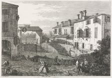 Views: The Canal Lock at Dolo, 1735-1746. Creator: Antonio Canaletto (Italian, 1697-1768)
