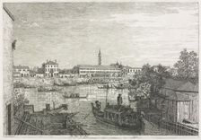 Views: The Harbor at Dolo, 1735-1746. Creator: Antonio Canaletto (Italian, 1697-1768)