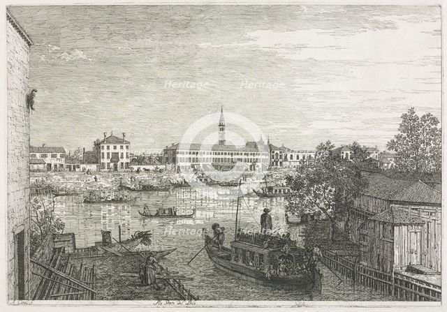 Views: The Harbor at Dolo, 1735-1746. Creator: Antonio Canaletto (Italian, 1697-1768).