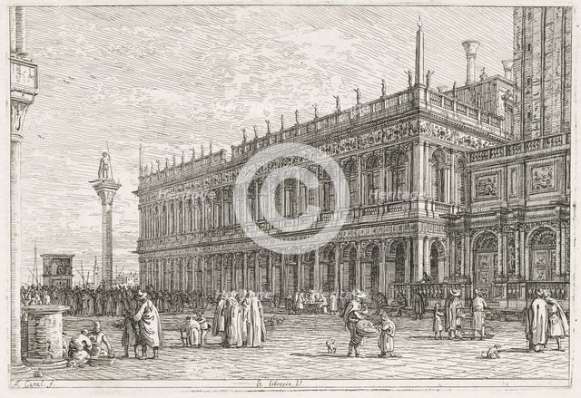 Views: The Library, Venice, 1735-1746. Creator: Antonio Canaletto (Italian, 1697-1768).