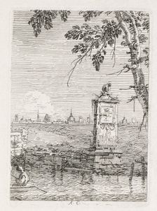 Views: The Little Monument under a Tree, 1735-1746. Creator: Antonio Canaletto (Italian, 1697-1768)