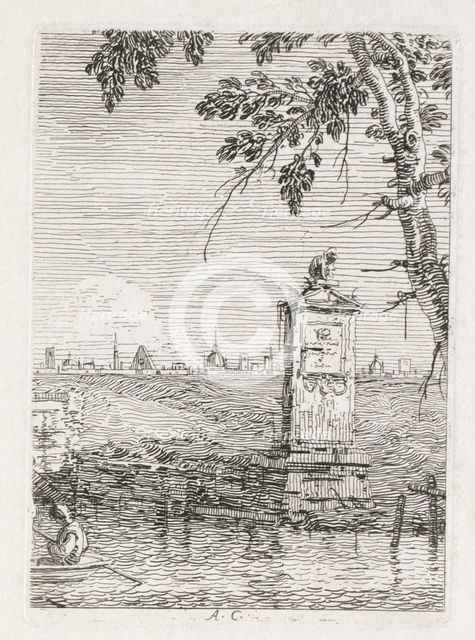 Views: The Little Monument under a Tree, 1735-1746. Creator: Antonio Canaletto (Italian, 1697-1768).