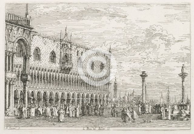 Views: The Stone of Proclamation at Venice, 1735-1746. Creator: Antonio Canaletto (Italian, 1697-1768).