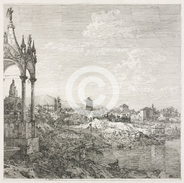 Views: The Sepulcher of a Bishop, 1735-1746. Creator: Antonio Canaletto (Italian, 1697-1768).