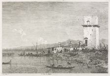 Views: The Tower of Malghera, 1735-1746. Creator: Antonio Canaletto (Italian, 1697-1768)